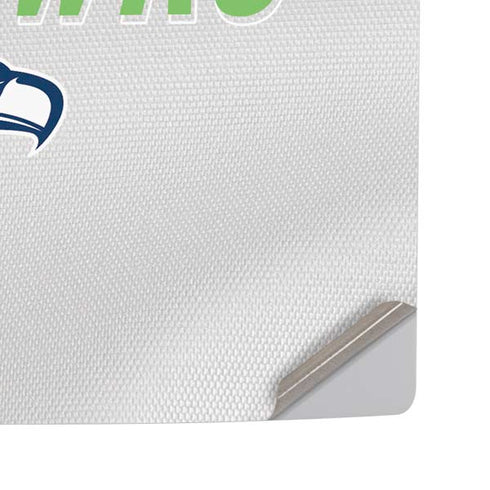 NFL Seattle Seahawks White Striped PS5 Pro Disk Console Skin