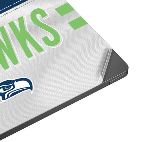 NFL Seattle Seahawks White Striped Surface Laptop 7 15in Skin