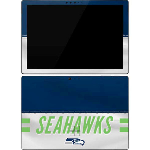 NFL Seattle Seahawks White Striped Surface Pro 7 Skin