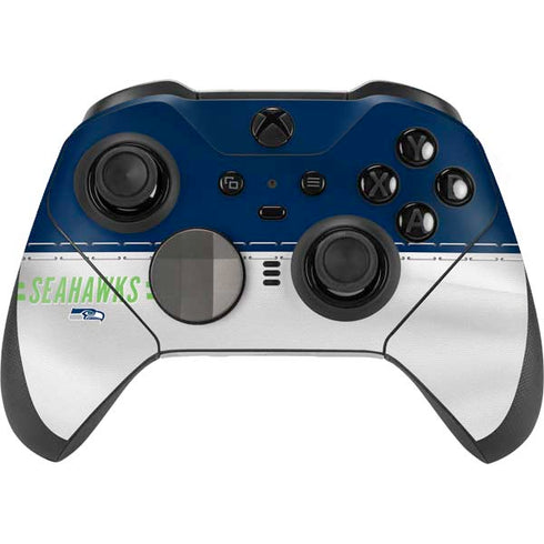 NFL Seattle Seahawks White Striped Xbox Elite Wireless Controller Series 2 Skin