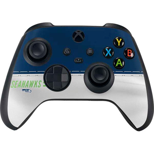 NFL Seattle Seahawks White Striped Xbox Series X Controller Skin