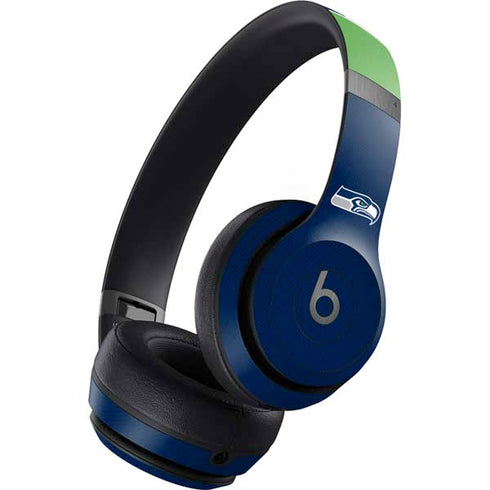 NFL Seattle Seahawks Zone Block Beats Solo 4 Wireless Headphones Skin