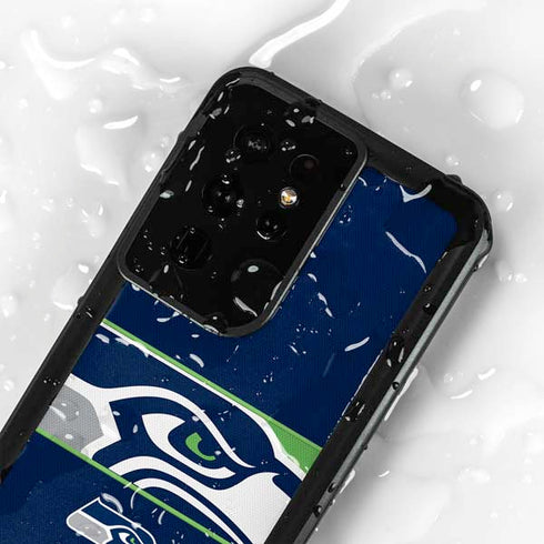 NFL Seattle Seahawks Zone Block Galaxy S24 Ultra Waterproof Case