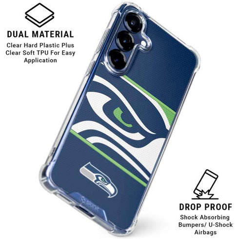 NFL Seattle Seahawks Zone Block Galaxy S25 Plus Clear Case