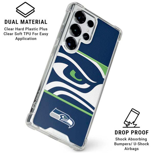 NFL Seattle Seahawks Zone Block Galaxy S25 Ultra Clear Case