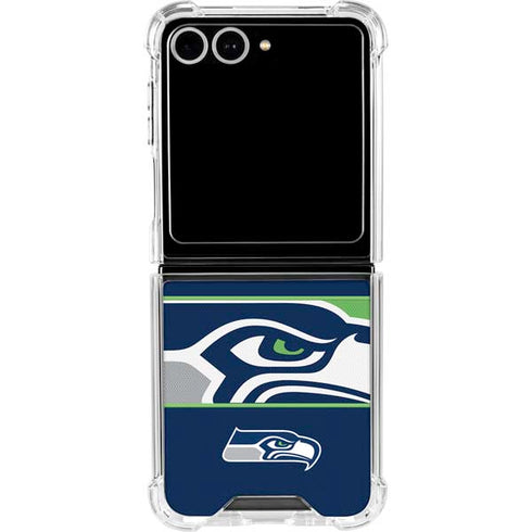 NFL Seattle Seahawks Zone Block Galaxy Z Flip7 Clear Case