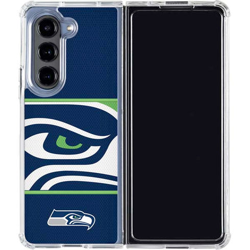 NFL Seattle Seahawks Zone Block Galaxy Z Fold5 5G Clear Case