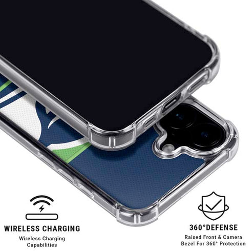 NFL Seattle Seahawks Zone Block iPhone 16 Plus MagSafe Case