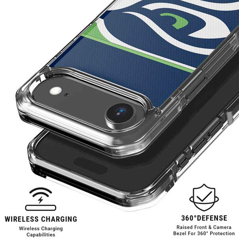 NFL Seattle Seahawks Zone Block iPhone 17 Air Clear Case