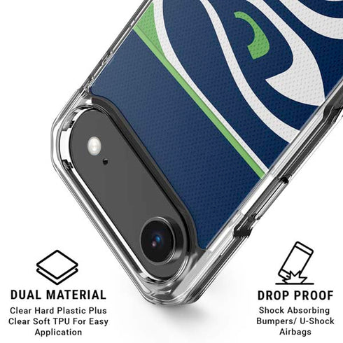 NFL Seattle Seahawks Zone Block iPhone 17 Air Clear Case
