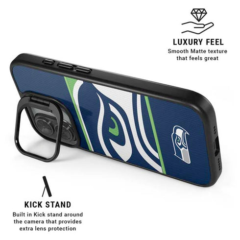 NFL Seattle Seahawks Zone Block iPhone 17 Kickstand Case