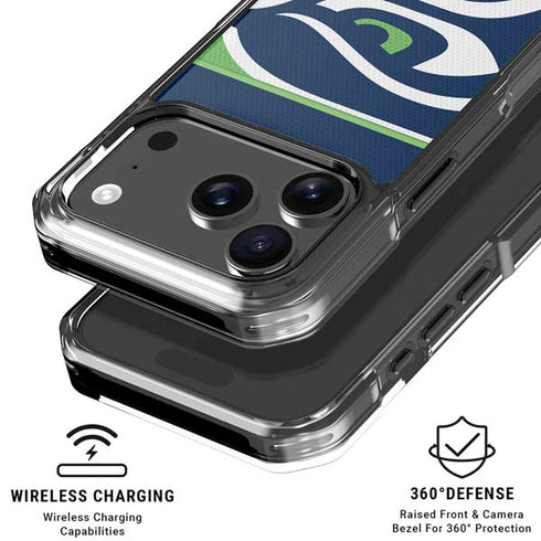 NFL Seattle Seahawks Zone Block iPhone 17 Pro Max Clear Case