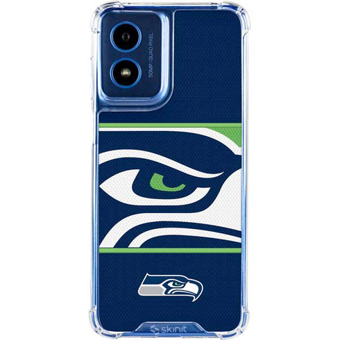 NFL Seattle Seahawks Zone Block Moto G 5G (2024) Clear Case