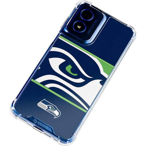 NFL Seattle Seahawks Zone Block Moto G 5G (2024) Clear Case