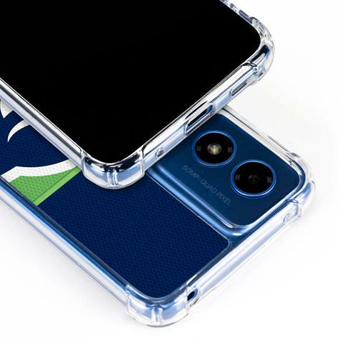NFL Seattle Seahawks Zone Block Moto G 5G (2024) Clear Case