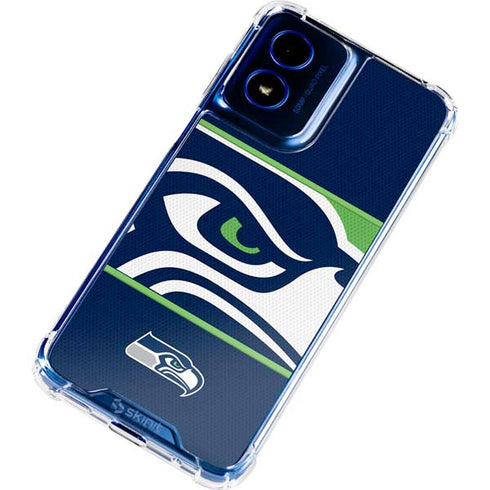 NFL Seattle Seahawks Zone Block Moto G Play 4G (2024) Clear Case