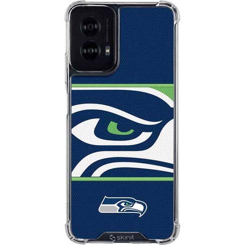NFL Seattle Seahawks Zone Block Moto G Power 5G (2024) Clear Case