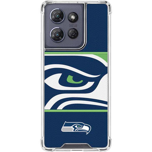 NFL Seattle Seahawks Zone Block Moto G Power 5G (2025) Clear Case