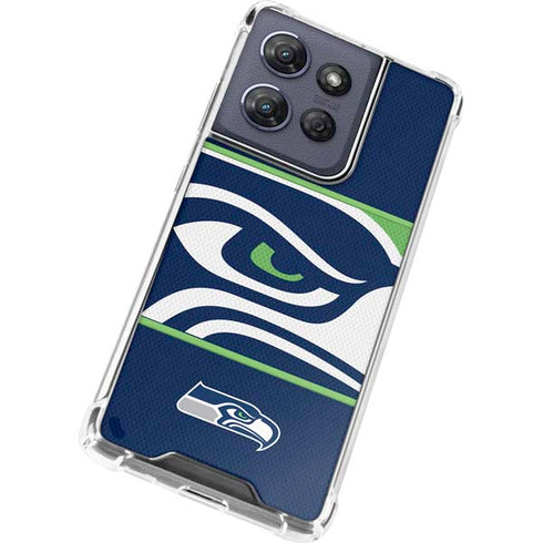 NFL Seattle Seahawks Zone Block Moto G Power 5G (2025) Clear Case