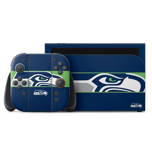 NFL Seattle Seahawks Zone Block Nintendo Switch 2 (2025) with Joy-Con Skin