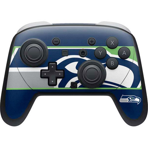 NFL Seattle Seahawks Zone Block Nintendo Switch 2 (2025) Pro Controller Skin