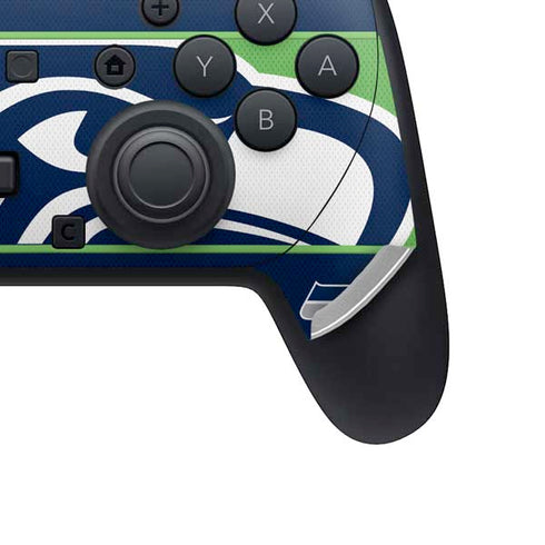 NFL Seattle Seahawks Zone Block Nintendo Switch 2 (2025) Pro Controller Skin