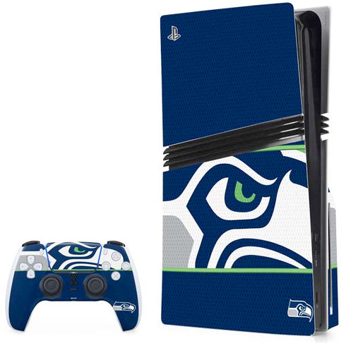 NFL Seattle Seahawks Zone Block PS5 Pro Disk Bundle Skin