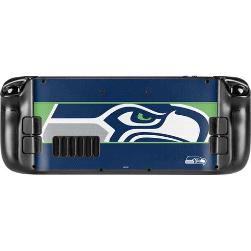 NFL Seattle Seahawks Zone Block Steam Deck Handheld Gaming Computer OLED Skin
