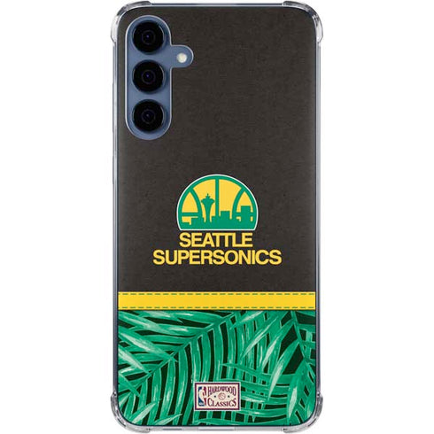 NBA Seattle SuperSonics Retro Palms Galaxy A55 5G Clear Case