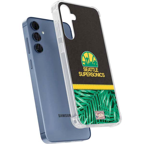 NBA Seattle SuperSonics Retro Palms Galaxy A55 5G Clear Case