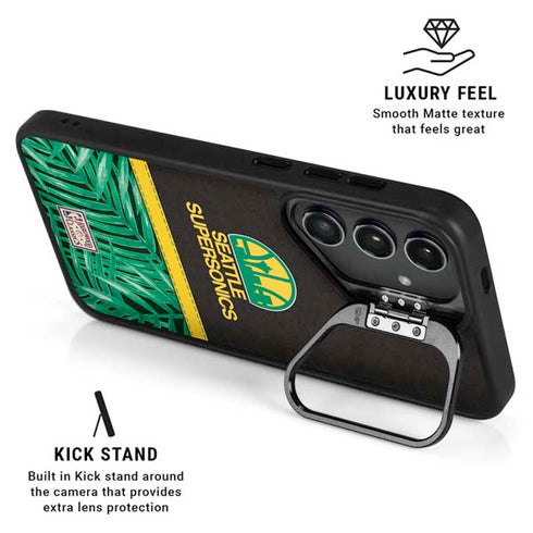 NBA Seattle SuperSonics Retro Palms Galaxy S24 FE Kickstand Case