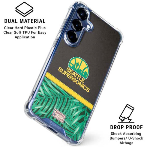 NBA Seattle SuperSonics Retro Palms Galaxy S25 Clear Case
