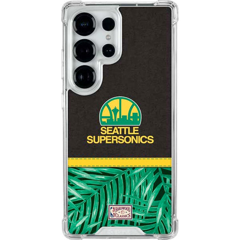 NBA Seattle SuperSonics Retro Palms Galaxy S25 Ultra Clear Case