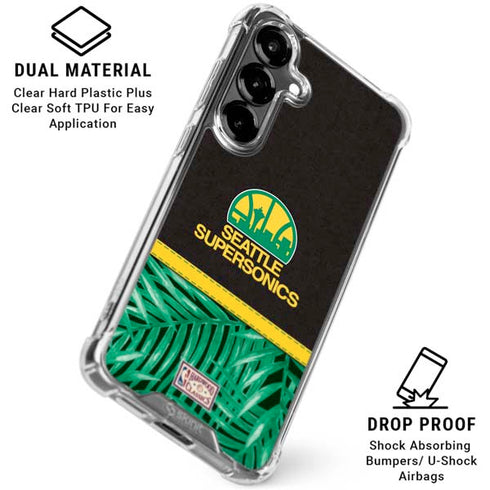 NBA Seattle SuperSonics Retro Palms Galaxy S26 Plus Clear Case