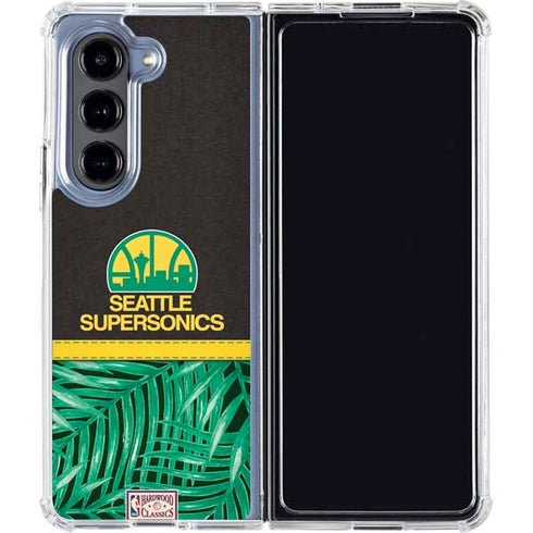 NBA Seattle SuperSonics Retro Palms Galaxy Z Fold5 5G Clear Case