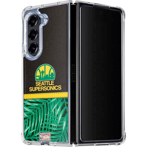 NBA Seattle SuperSonics Retro Palms Galaxy Z Fold5 5G Clear Case