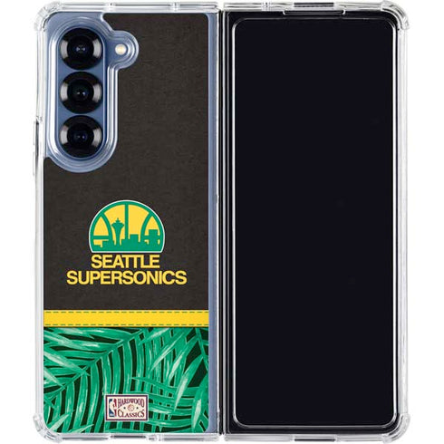NBA Seattle SuperSonics Retro Palms Galaxy Z Fold6 Clear Case