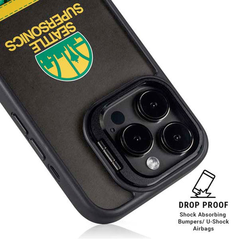 NBA Seattle SuperSonics Retro Palms iPhone 13 Pro Kickstand Case