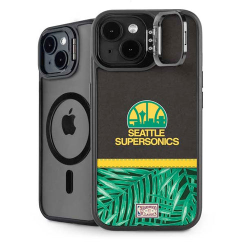 NBA Seattle SuperSonics Retro Palms iPhone 15 Plus Kickstand Case