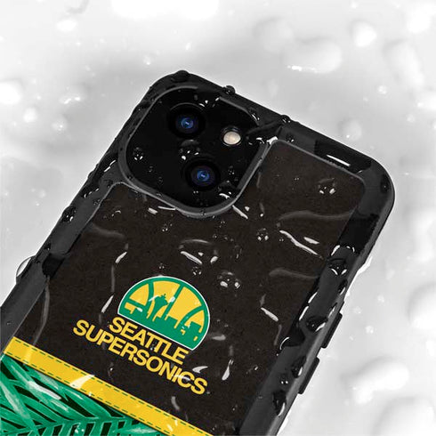 NBA Seattle SuperSonics Retro Palms iPhone 15 Plus Waterproof Case