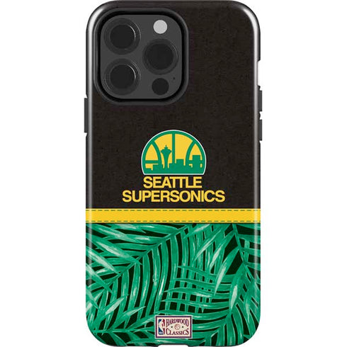 NBA Seattle SuperSonics Retro Palms iPhone 15 Pro Impact Case