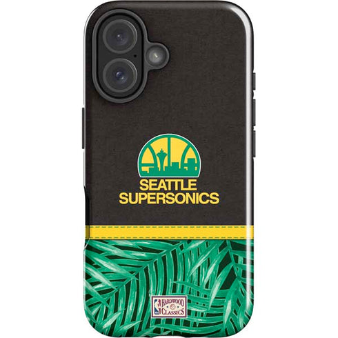 NBA Seattle SuperSonics Retro Palms iPhone 16 Plus Impact Case