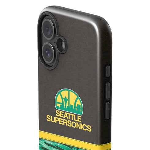 NBA Seattle SuperSonics Retro Palms iPhone 16 Plus Impact Case