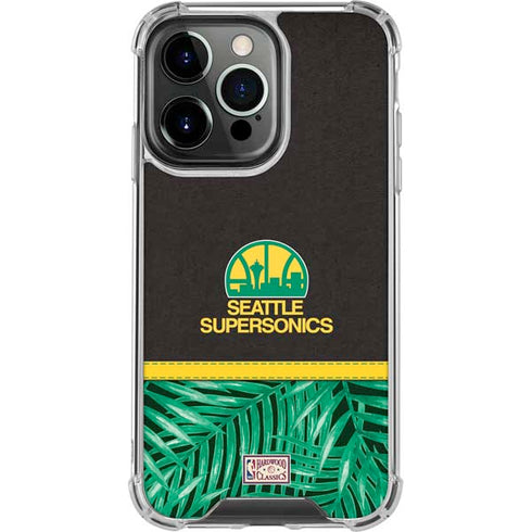 NBA Seattle SuperSonics Retro Palms iPhone 16 Pro Clear Case