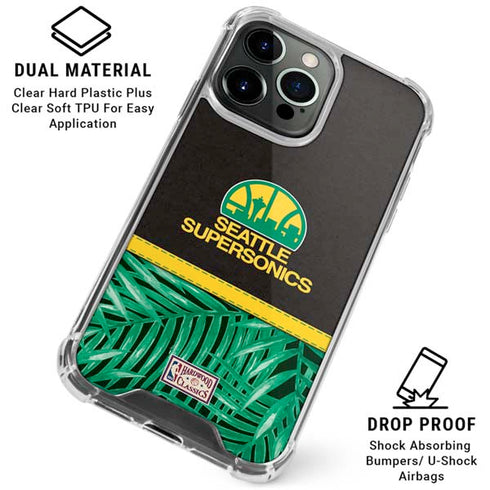 NBA Seattle SuperSonics Retro Palms iPhone 16 Pro Clear Case