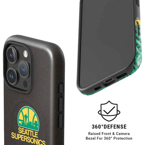 NBA Seattle SuperSonics Retro Palms iPhone 16 Pro Magsafe Impact Case