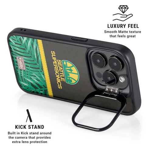 NBA Seattle SuperSonics Retro Palms iPhone 16 Pro Max Kickstand Case