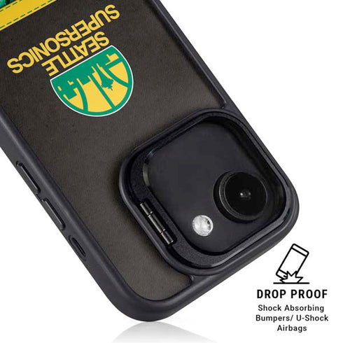 NBA Seattle SuperSonics Retro Palms iPhone 16e Kickstand Case