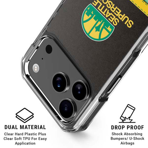 NBA Seattle SuperSonics Retro Palms iPhone 18 Pro Clear Case
