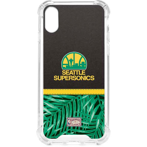 NBA Seattle SuperSonics Retro Palms iPhone XS Clear Case